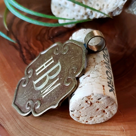 Solid Bronze Monogrammed Pendant - Picture 2 of 4